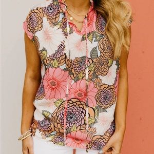 Floral Mod Boutique Blouse